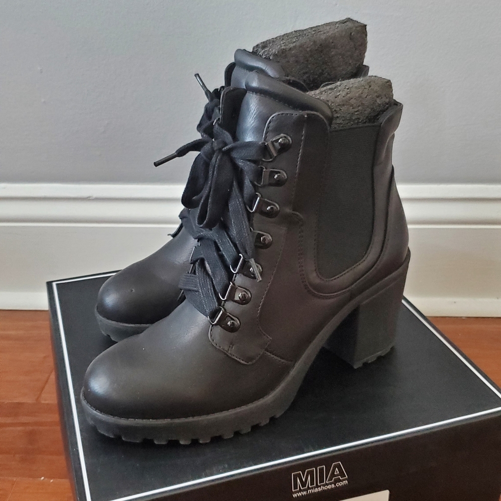 SOLD OFFLINE Heeled Combat Boots